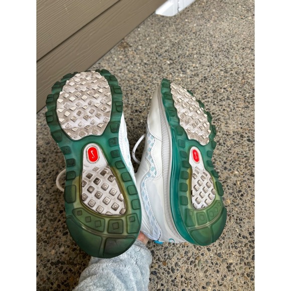 Nike Air Max Jr Chlorine Blue White 2011 Basketball 442478-100 Men's Size 10.5 - Picture 12 of 12